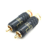 3 PCS WBT-0144 RCA Lotus Plug AV Audio and Video Plug(Black)