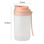 2 PCS Household Children Breakfast Cup Portable Large Capacity Water Cup With Scale(Coral Pink)