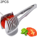 2 PCS Aluminum Alloy Lemon Tomato Slicer Egg Slicer Fruit Cutting Tool