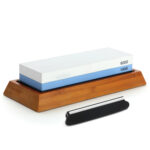 1000/6000 Blue White Whetstone Double-sided Bamboo Base Set