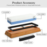 1000/6000 Blue White Whetstone Double-sided Bamboo Base Set