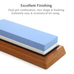 1000/6000 Blue White Whetstone Double-sided Bamboo Base Set