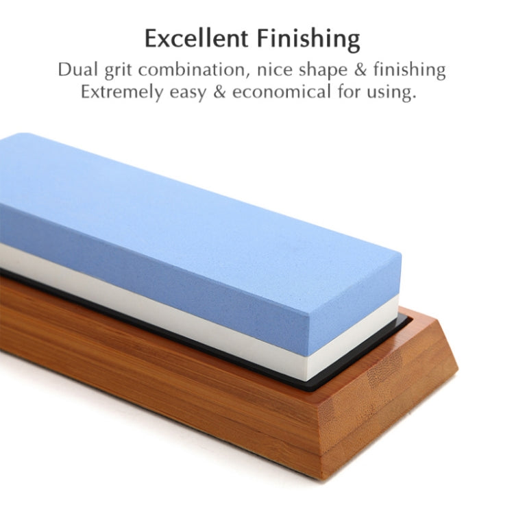 1000/6000 Blue White Whetstone Double-sided Bamboo Base Set