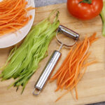 2 PCS Multifunction Stainless Steel Vegetable Peeler Double Planing Grater