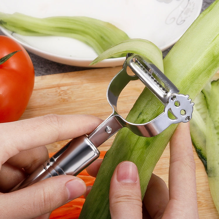 2 PCS Multifunction Stainless Steel Vegetable Peeler Double Planing Grater