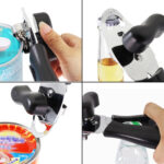 2 PCS 4 in 1 Multifunctional Can Opener Kitchen Household Lid Opener Canning Knife(Black)