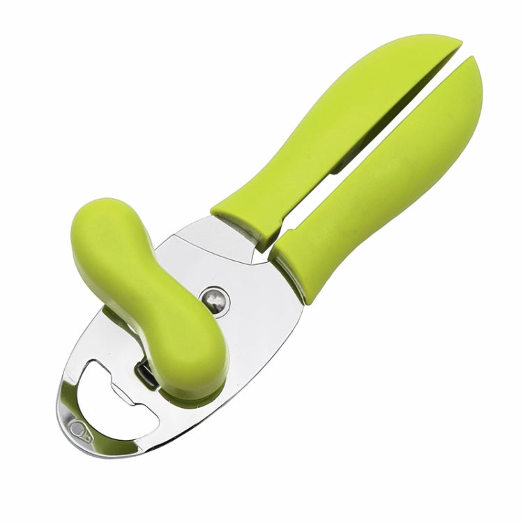 2 PCS 4 in 1 Multifunctional Can Opener Kitchen Household Lid Opener Canning Knife(Green)