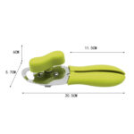 2 PCS 4 in 1 Multifunctional Can Opener Kitchen Household Lid Opener Canning Knife(Green)