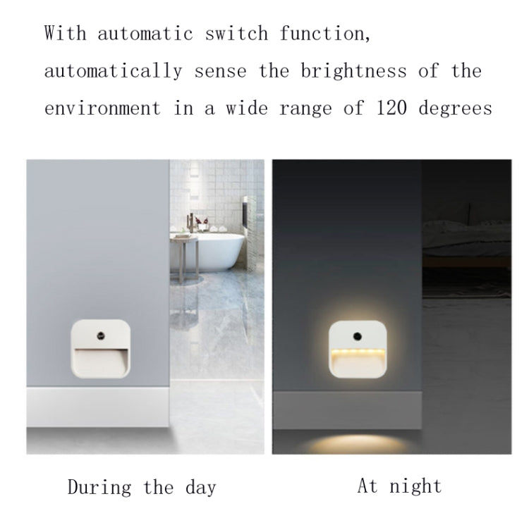 1 PC Light Control Smart Sensor Night Light Bedroom LED Light, US Plug, Style:Dimmable, Specification:6LED