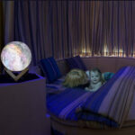 1W 3D Moon Lamp Children Gift Table Lamp Painted Starry Sky LED Night Light, Light color: 20cm Remote Control 16-colors