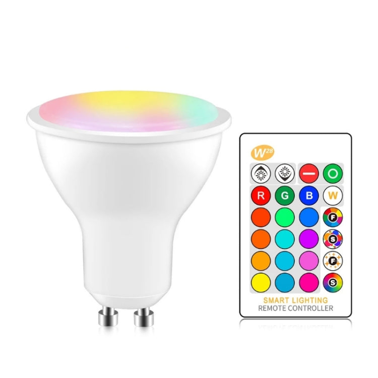 GU10 8W AC85-265V  Dimmable LED Spotlight Remote Control  Holiday Decoration Home Lighting(RGB+Cool White (5500-7000K))