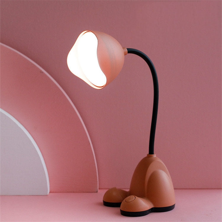 2 PCS Bedroom Bedside Dormitory Desk Study Eye Potection Desk Lamp(FY7711 Pink)