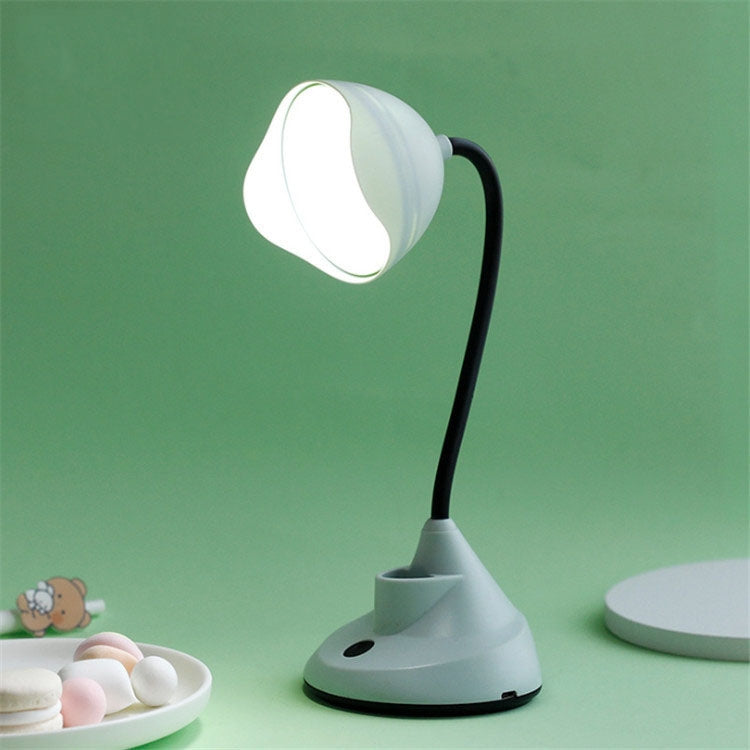 2 PCS Bedroom Bedside Dormitory Desk Study Eye Potection Desk Lamp(FY7712 Light Gray)