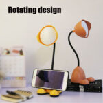 2 PCS Bedroom Bedside Dormitory Desk Study Eye Potection Desk Lamp(FY7710 Yellow)