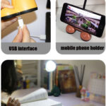 2 PCS Bedroom Bedside Dormitory Desk Study Eye Potection Desk Lamp(FY7710 Yellow)