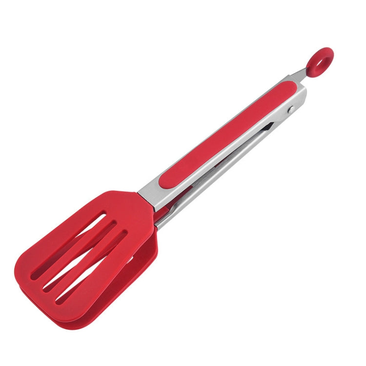 2 PCS Kitchen Food Tongs Hotel Steak Tongs Insulated Long-Handled Bread Tongs Barbecue Clip Barbecue Clip(Red)