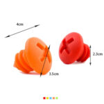 10 PCS Screw Shape Red Wine Preservation Silicone Bottle Stopper Random Colour Delivery