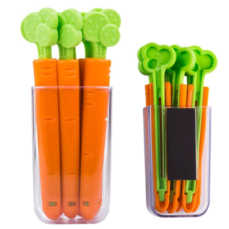 5 Sets Carrot Sealing Clip Food Bag Sealing Clip With Magnet Box