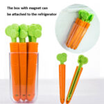 5 Sets Carrot Sealing Clip Food Bag Sealing Clip With Magnet Box