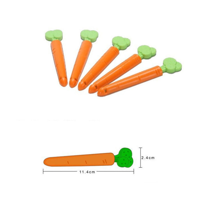 5 Sets Carrot Sealing Clip Food Bag Sealing Clip With Magnet Box