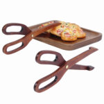 Wooden Food Clip Kitchen Household Barbecue Food Clip Dessert Pastry Bread Clip Scissors Clip