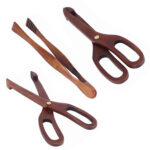 Wooden Food Clip Kitchen Household Barbecue Food Clip Dessert Pastry Bread Clip Scissors Clip