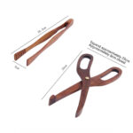 Wooden Food Clip Kitchen Household Barbecue Food Clip Dessert Pastry Bread Clip Scissors Clip