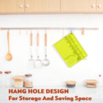 2 in 1 Kitchen Silicone Spoon Holder Shelf Large (Green)