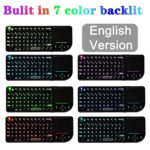 A8 Mini Wireless Mouse And Keyboard With Laser Touchpad Keyboard, Colour: English Colorful Backlight