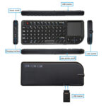 A8 Mini Wireless Mouse And Keyboard With Laser Touchpad Keyboard, Colour: English Colorful Backlight