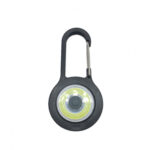 3 PCS Mini Carabiner COB Flashlight Outdoor Portable Keychain Night Fishing Light Random Colour Delivery(Black)