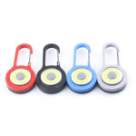 3 PCS Mini Carabiner COB Flashlight Outdoor Portable Keychain Night Fishing Light Random Colour Delivery(Gray)