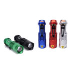 2 PCS Mini Zoom LED Flashlight Dual-Purpose Retractable Flashlight(Silver)