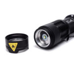 2 PCS Mini Zoom LED Flashlight Dual-Purpose Retractable Flashlight(Silver)