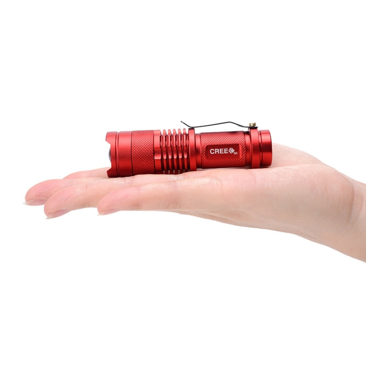 2 PCS Mini Zoom LED Flashlight Dual-Purpose Retractable Flashlight(Silver)