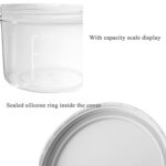 2 PCS High Temperature Resistant Portable Double Storage Tank Transparent Moisture-Proof Food Sealing Cans Snack Storage Tank Nut Storage Tank,Capacity: 310 + 560ml