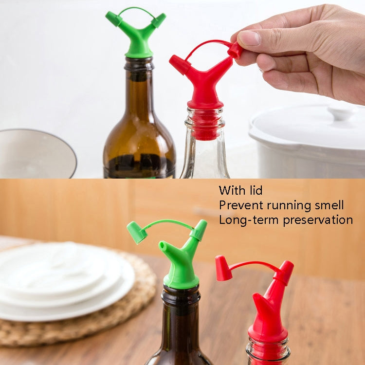 10 PCS Double-Headed Soy Sauce Bottle Mouth Bottle Stopper Wine Bottle Cover Color Random Delivery