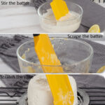 2 in 1 Baked Scraper High Temperature Resistance Silicone Butter Blade Cake Cream Smear Brush Set(Yellow)