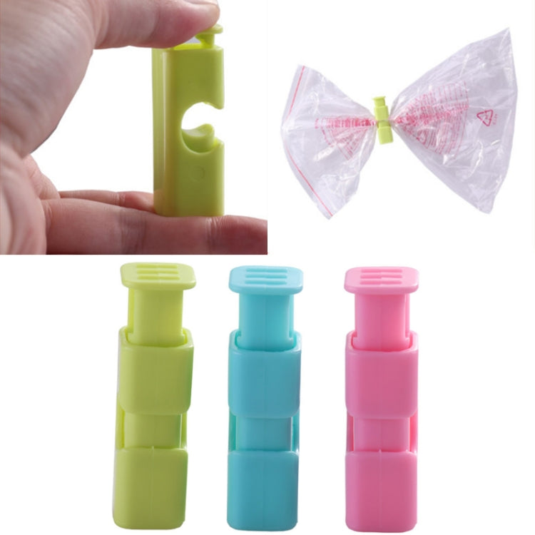 10 PCS Locking Square Clip Fruit And Vegetable Fresh-Keeping Bag Sealing Clip Convenient Press Spring Sealing Clip,Random Color Delivery