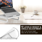 A23 Foldable Notebook Stand With 10-Speed Adjustment Computer Cooling Lifting Stand, Colour: Regular (White)