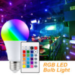 10W Smart Remote Control RGB Bulb Light 16 Color Lamp(White)