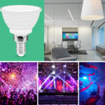 Energy-Saving LED Discoloration Light Bulb Home 15 Colors Dimming Background Decoration Light, Style: Milky White Cove E27(RGB White)