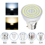 LED Concentrating Plastic Lamp Cup Household Energy-saving Spotlight, Wattage:7W E14 60 LEDs(Warm White)