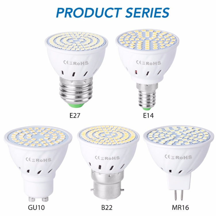 LED Concentrating Plastic Lamp Cup Household Energy-saving Spotlight, Wattage:7W E14 60 LEDs(Warm White)