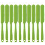 10 PCS Long Silicone Spatula Butter Cake Cream Scraper Baking Tool(Green)