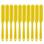 10 PCS Long Silicone Spatula Butter Cake Cream Scraper Baking Tool(Yellow)