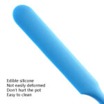 10 PCS Long Silicone Spatula Butter Cake Cream Scraper Baking Tool(Blue)