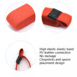 12 PCS Lunch Box Straps High Elastic Double-Layer Easy Box Fixed Belt Dacron Notebook Sushi Paste Belt(Black)