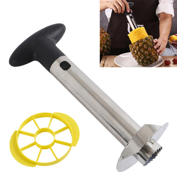 Stainless Steel Pineapple Peeler Slicers Fruit Cutter Kitchen Tools(Black handle)