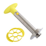 Stainless Steel Pineapple Peeler Slicers Fruit Cutter Kitchen Tools(Yellow handle)